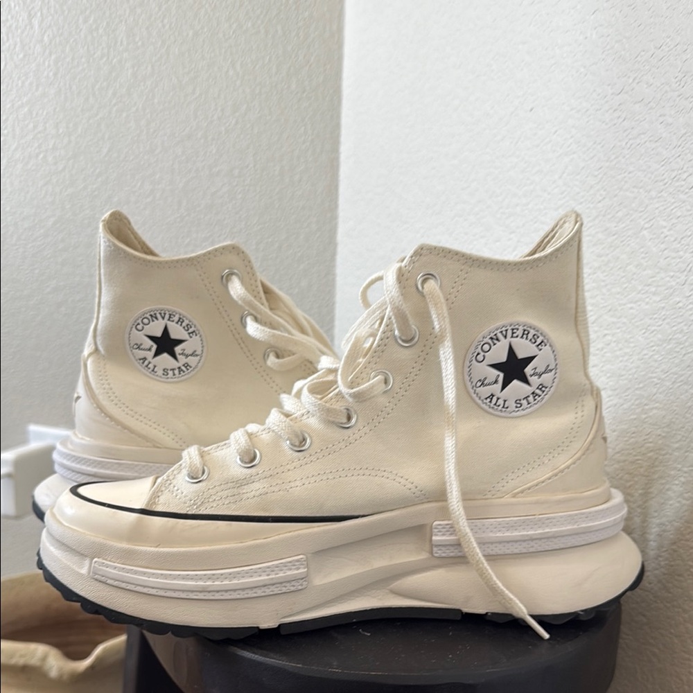 Converse Cream High-Top Sneakers